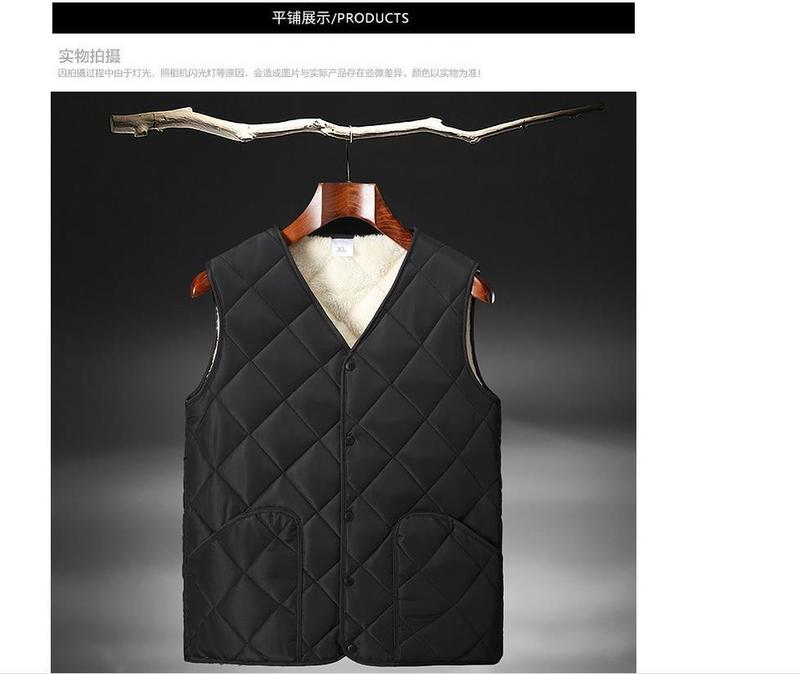 Product Introduction of Áo Ghi Lê Nam, Trung Người Già Và Cao Tuổi, Mặc Mùa Thu Và Mùa Đông, Hàng Mới Về, Lót Lông Cừu, Dày Dặn, Ngoại Cỡ, Thích Hợp Cho Bố, Phong Cách Trung Người Già 8