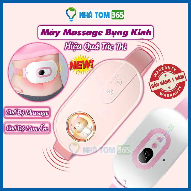 Máy Massage làm ấm b_ụng, Đai chườm nóng b.ụng giúp gi_ảm đa_u bụng ki_nh ng_uyệt -Bluechip Việt Nam 6