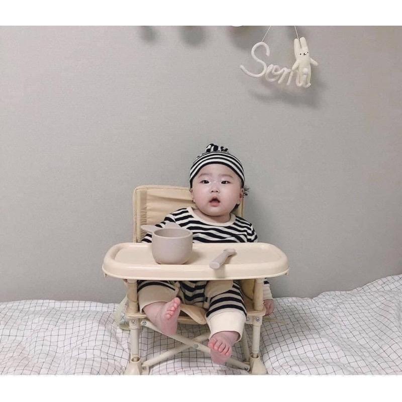 Ghế Ăn Dặm Gấp Gọn HOO BOOSTER kiểu dáng Hàn Quốc Siêu Nhẹ Cho Bé,Ghế Ăn Dặm Du Lịch