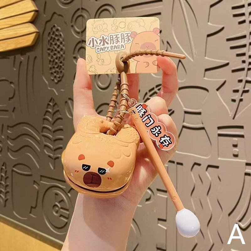 Product Introduction of Capybara Wooden Fish Knocking Decompression Artifact Desktop Ornaments Decorative Capybara Toy Pendant Buddhist Doll Stationery 29