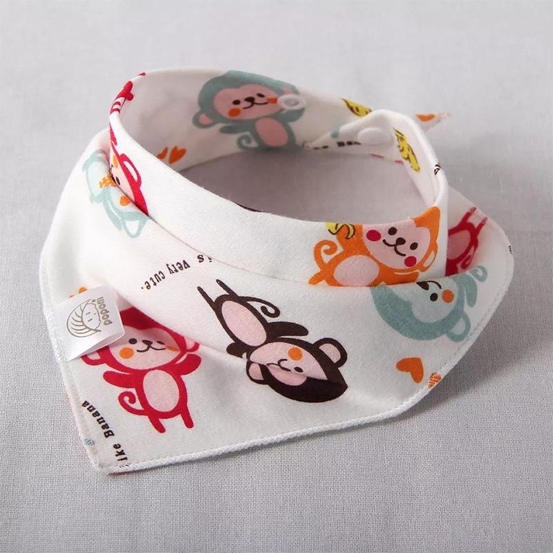 Babyonline(R029)H2H3 ผ้ากันเปื้อน ผ้าซับน้ำลายสำหรับเด็กทารกมีกระดุม ปรับได้2 ระดับ ดูดซับน้ำได้ดี ผ้าฝ้าย นิ่ม 4