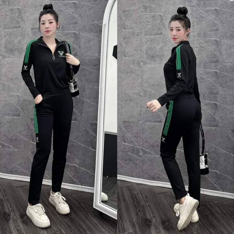 Bộ đồ thời trang fom rộng ống suông thêu mã sản phẩm M818424210 là sự lựa chọn hoàn hảo cho những ai yêu thích phong cách trẻ trung, năng động và sành điệu. Cotton Thun Nữ Áo Women Top Voi Nhung 2