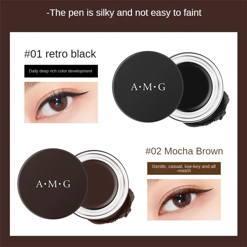 AMG - bút kẻ mắt lâu trôi, khô nhanh, không thấm nước, chống mồ hôi, không lem, lâu trôi, mịn màng và sắc tố tự nhiên 6