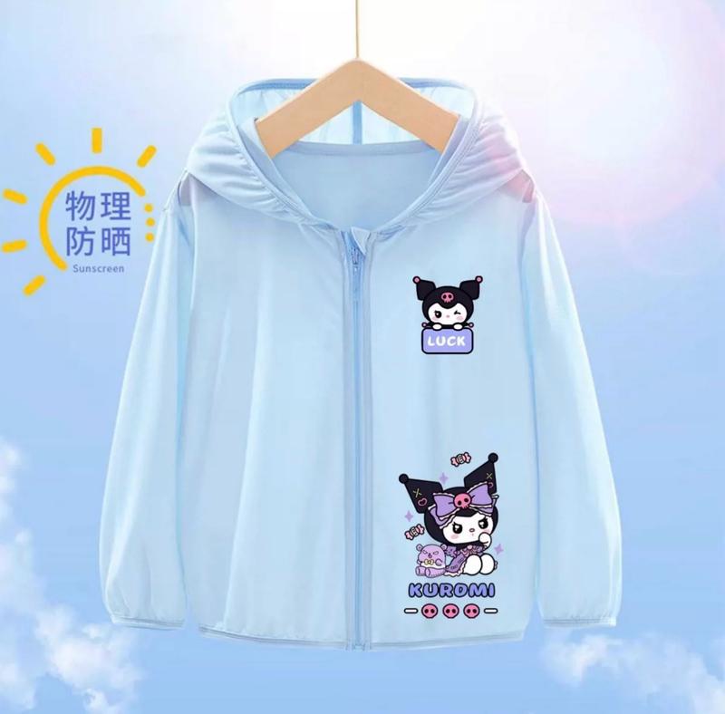 Aó chống nắng COROMI bé gái-bé trai chất liệu kim cương thông hơi có mũ chùm đầu chống tia UV MỀM MỊN THOÁNG KHÍ size 9-52 kg ( mã 001 cô mây )áo Cho Bé