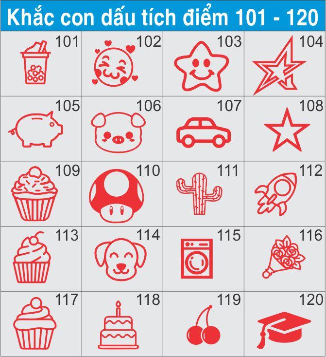 Con dấu logo tích điểm (101-120) nhiều mẫu đẹp