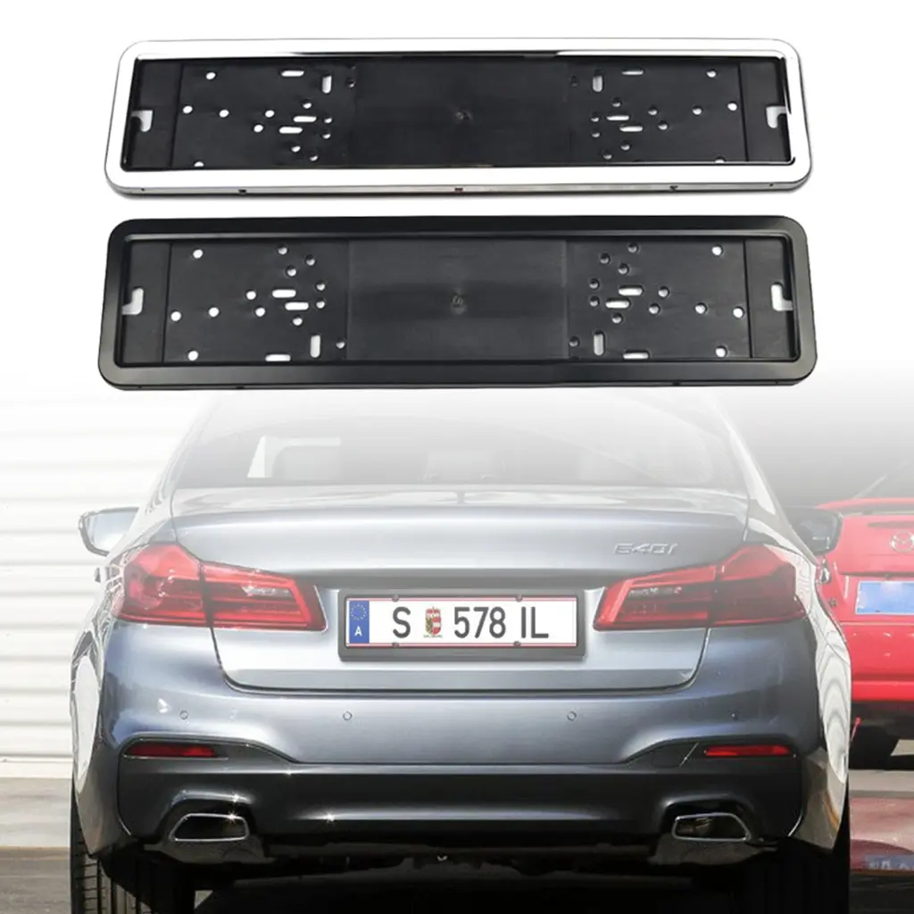 Waterproof Car Exterior Decoration Licence Plate Bracket Number Plate Holder EU Standard Auto Frame Cover Anti-corrosion