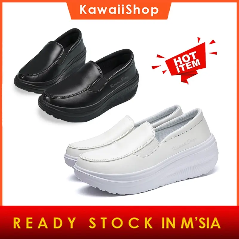 Kasut Jururawat Nurse Shoes Wedges Perempuan Kasut Perempuan Kasut Putih Kasut Hitam