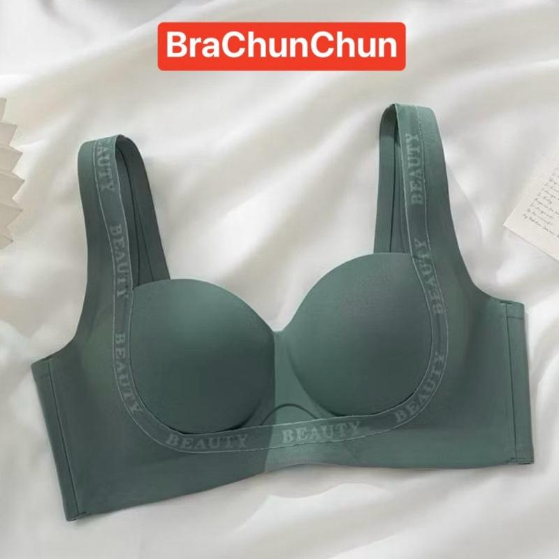 (Lùi size) Áo lót bra nữ không gọng cup ngang quả tròn đệm vừa nâng đẩy che mỡ lưng C318. Kem Voi Women Tim