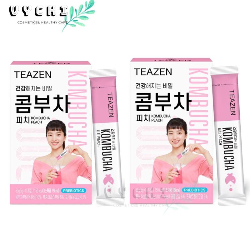 Trà Kombucha Teazen vị đào nhập khẩu Hàn Quốc Nước Trà trà  tiêu tra kombucha kombucha  probiotics  Chua ngọt có ga