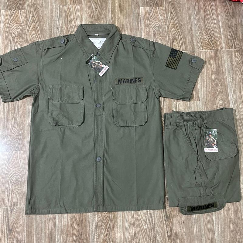 Bộ quần áo lính nam trung niên chất kaki dày dặn siêu đep