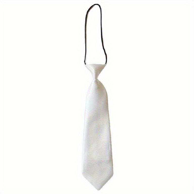 Solid Color Short Tie Accessory Set - Elastic Band, Perfect for Casual Uniforms, Performances, Parties, and School 1