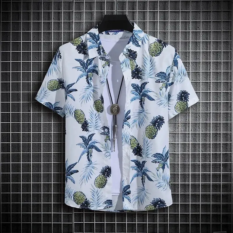 Áo Sơ Mi Nam ngắn Tay In Hình Mùa Hè, Phong Cách Hawaii, Áo Sơ Mi Đi Biển Mỏng, Áo Polo Cổ Cao Cho Nam, Áo Thường Ngày Dáng Ôm, Quần Áo Thời Trang, [Thanh Toán Khi Nhận Hàng] 1