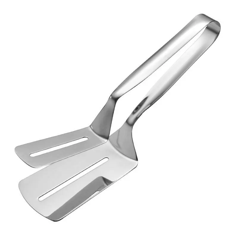 Stainless Steel Frying Spatula Clip, 1 Count Multifunctional Kitchen Spatula, Household Kitchen Tool for Outdoor Barbecue Fried Egg, Utensils 0