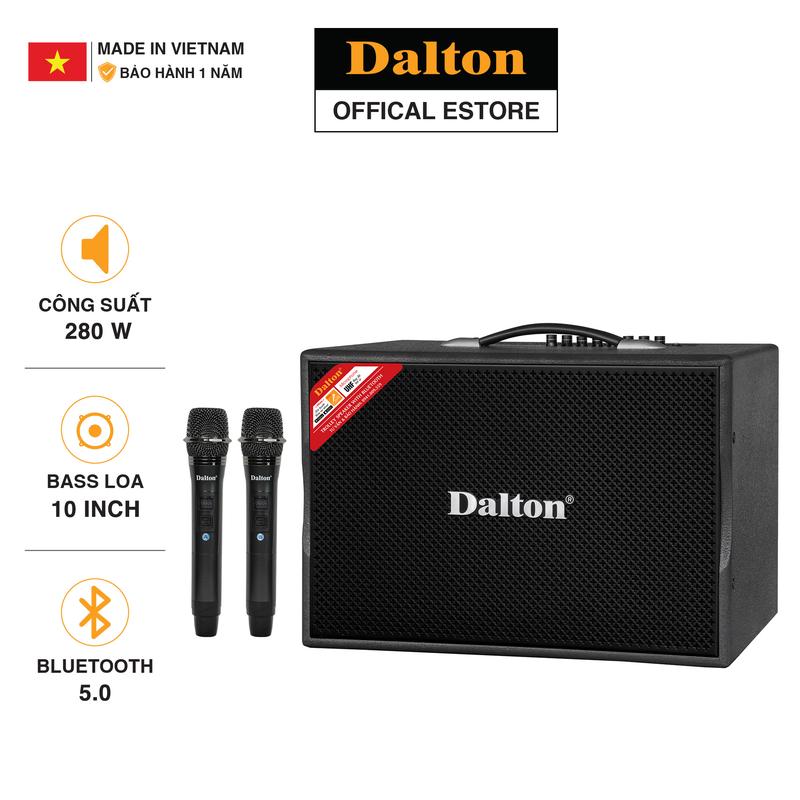 Loa karaoke xách tay Dalton PS-K110A công suất 280W bass đường kính 2.5 tấc ( 25 cm ) củ từ lớn, loa treble 10 inchs - Sản phẩm sản xuất tại Việt Nam [ Bảo hành 12 tháng ]