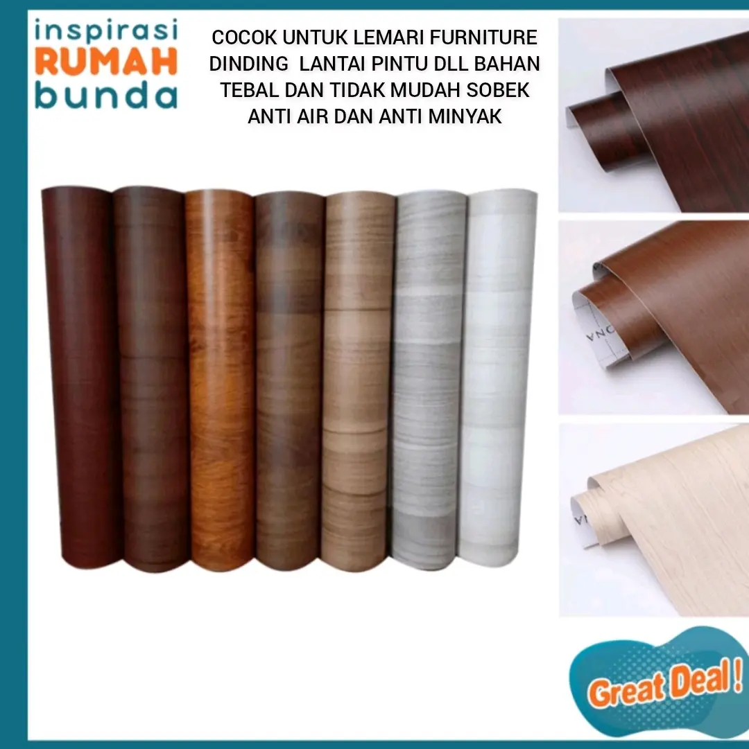 Stiker Kayu Stiker Serat kayu Wallpaper Dinding Stiker Pintu Kitchen Sett Stiker Anti Air Anti Minyak Mudah Di bersihkan