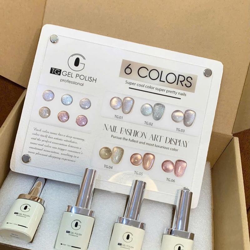  Set sơn mắt mèo kim cương TG tặng kèm bảng màu 