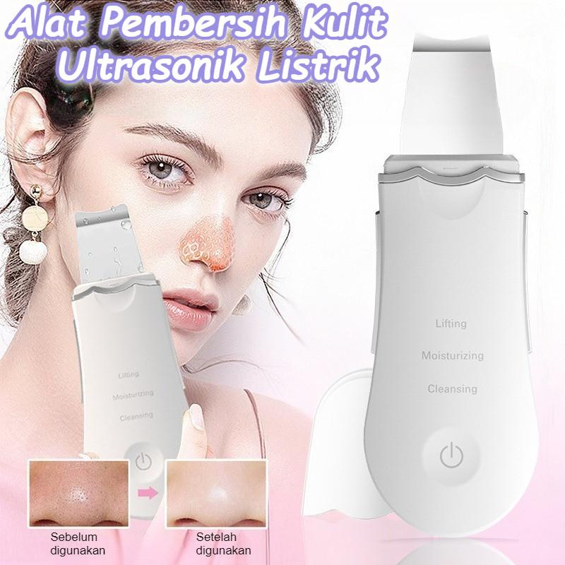 Alat Kecantikan Ultrasonik Penggosok Kulit Frekuensi Tinggi Model XYZ, Bersihkan Komedo, MemBERSIHKAN Pori Dalam, Pengelupasan, dan Peremajaan Kulit, Panjang 10cm, Lebar 5cm