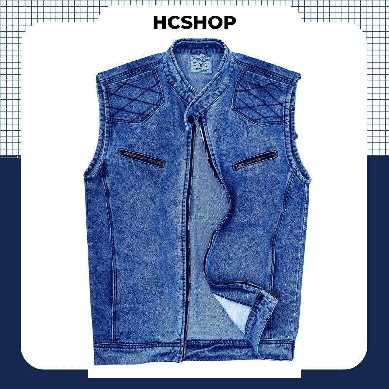 Áo Khoác Gile Jean Nam - Phong Cách Streetwear Cực Chất | HCShop Menswear Có Túi