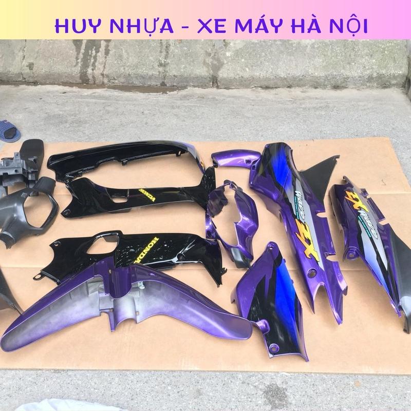 Dàn Áo Wave ZX Cao Cấp Bộ Vỏ Xe Wave ZX Dàn Áo Wave Nhỏ 2005 màu Tím Phụ Tùng Phụ Kiện Cao Su