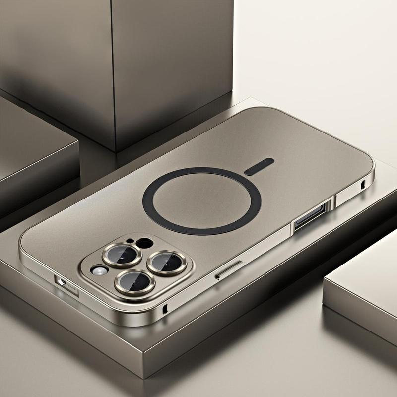 Alloy Aluminum Metal Mag Safe Magnetic Case for iPhone 16 15 14 13 12 ...