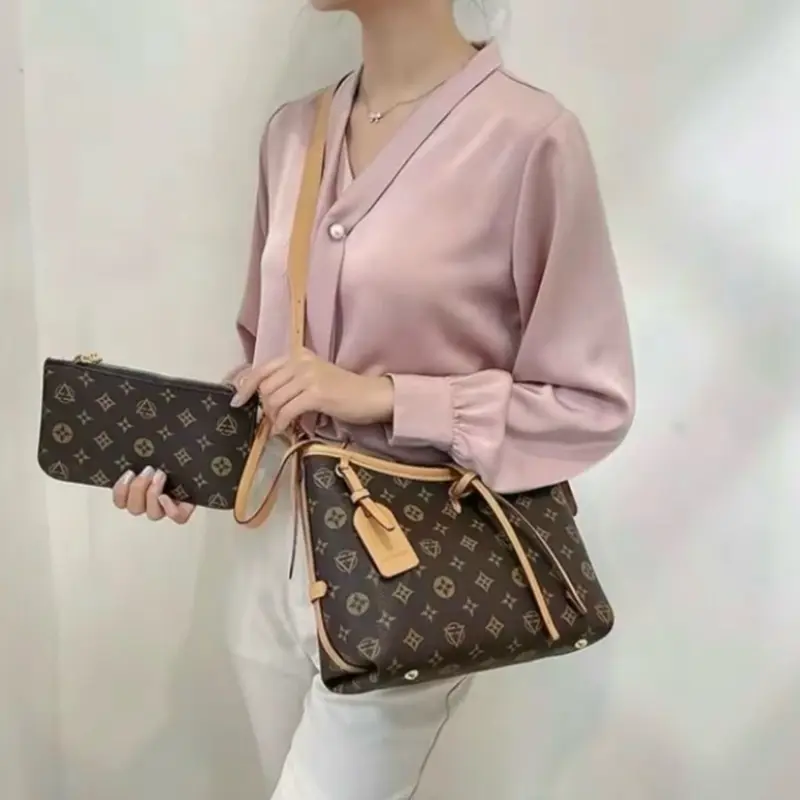 Set túi công sở sang chảnh tặng kèm ví nhỏ + móc gấu xinh size 25, 30 phong cách hàn quốc, đi làm, đi cafe, du lịch Bag Nữ 5