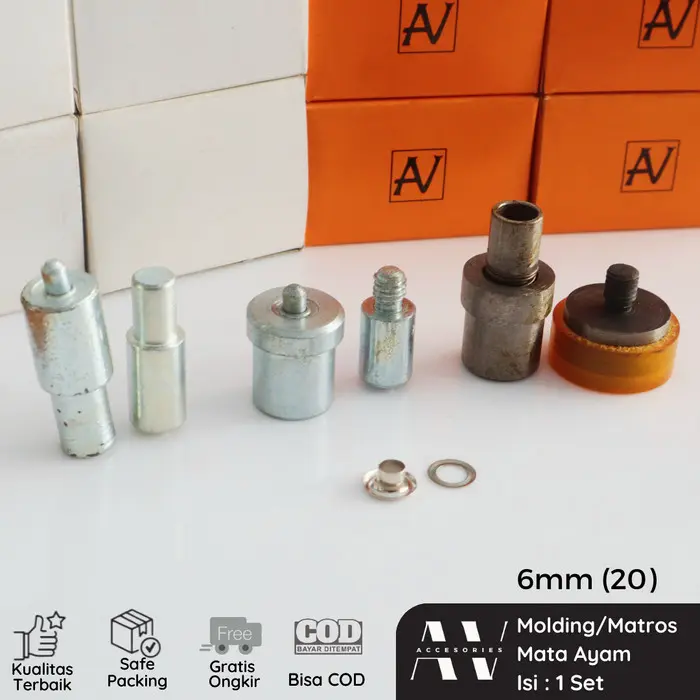 AVACC Molding Matras Matros Mata Ayam Eyelet 6mm 20 Dinamo Manual Kuat