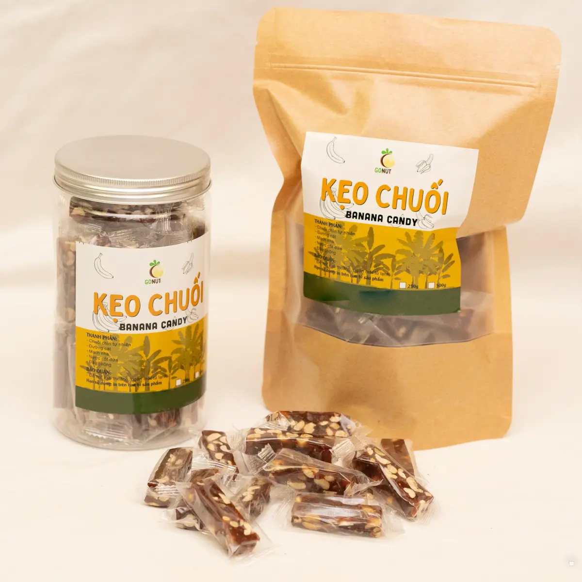 Kẹo chuối khóm gừng Gonut - chuối sấy miền tây Food Ăn Vặt