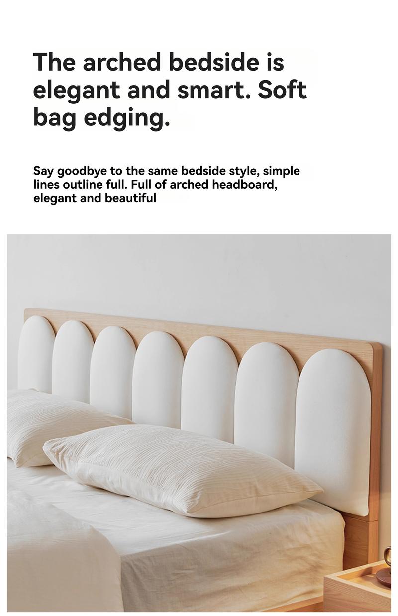 Product Introduction of [Pre Order] Pocket furniture, wooden wood, high air pressure box, storage bed, small-sized master bedroom, double bed, piano key, soft backrest box bed 30