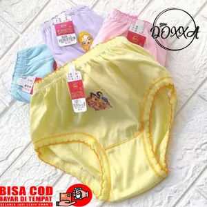 12Pcs CD Anak Cewek Kriwil Soft Pastel Celana Dalam Anak Perempuan