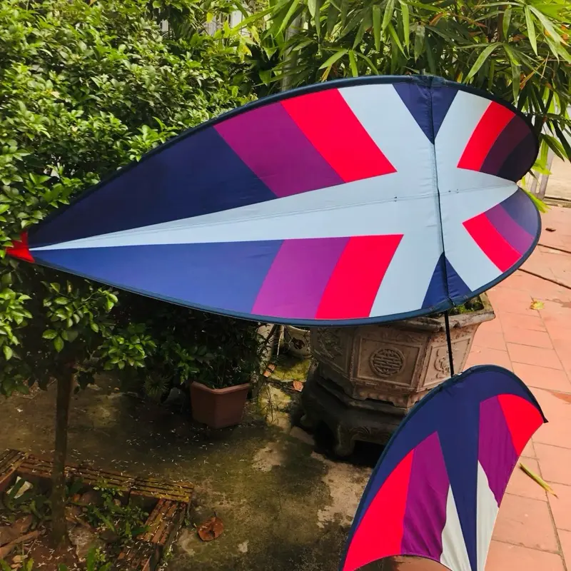 Diều 1m7 xương cá tím full cacbon 3