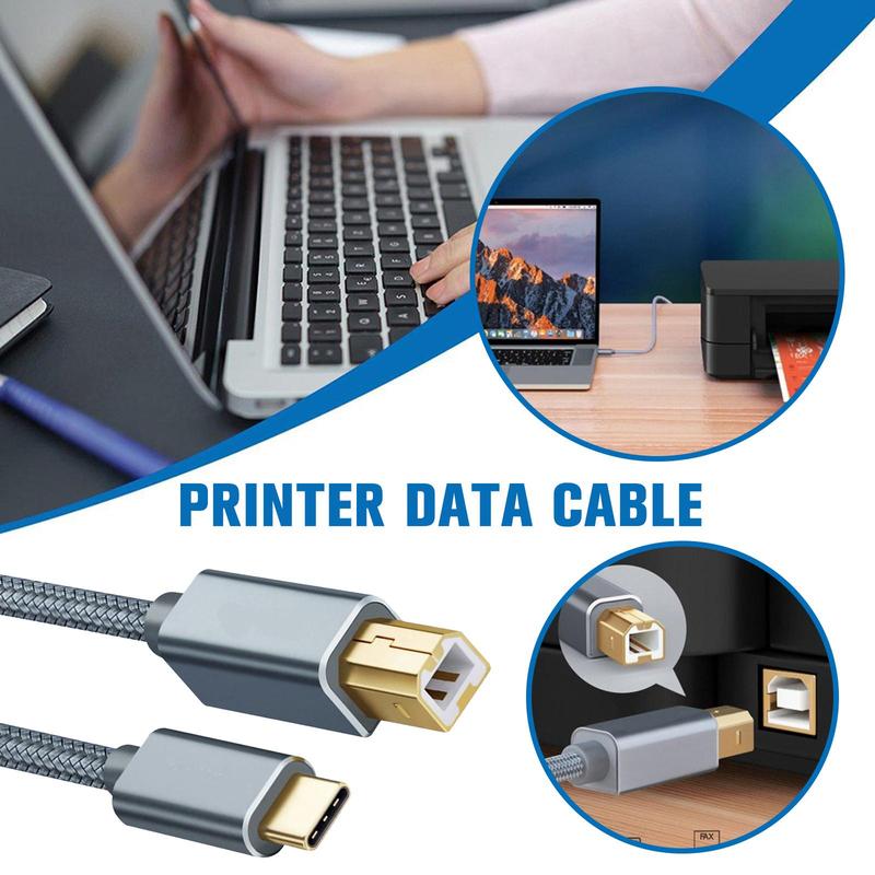 Product Introduction of Type-c To USB Printer Cable Data Line Scanner Fax Machine Electronic Universal Printing I3A4 G7Z6 22