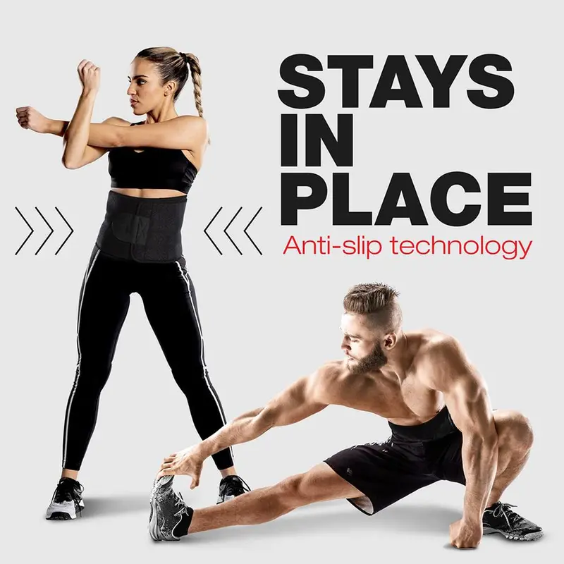 Waist Trimmer Belt, Adjustable Compression Waist Support Belt, Breathable Waist Trainer for Men & Women, Sports Protective Gear for Gym & High-intensity Training,  Fathers Day Gift 7