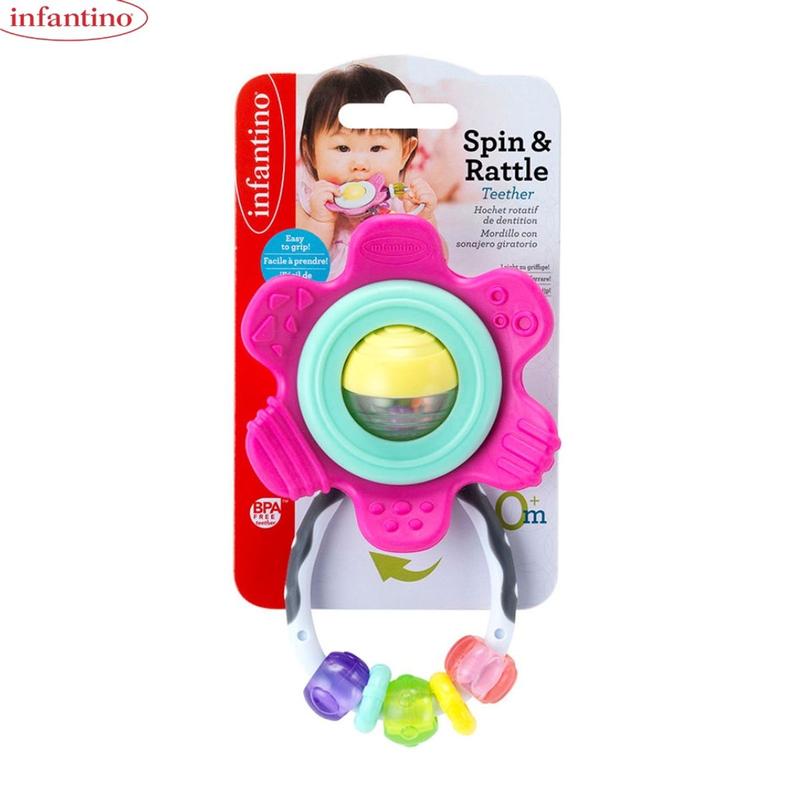 Đồ Chơi Gặm Nướu Hình Bông Hoa INFANTINO Kiêm Đồ Chơi seᵰsory Có Chuỗi Hạt Xúc Xắc Vận Động Cho Bé Chất Liệu Nhựa ABS Cao Cấp 1