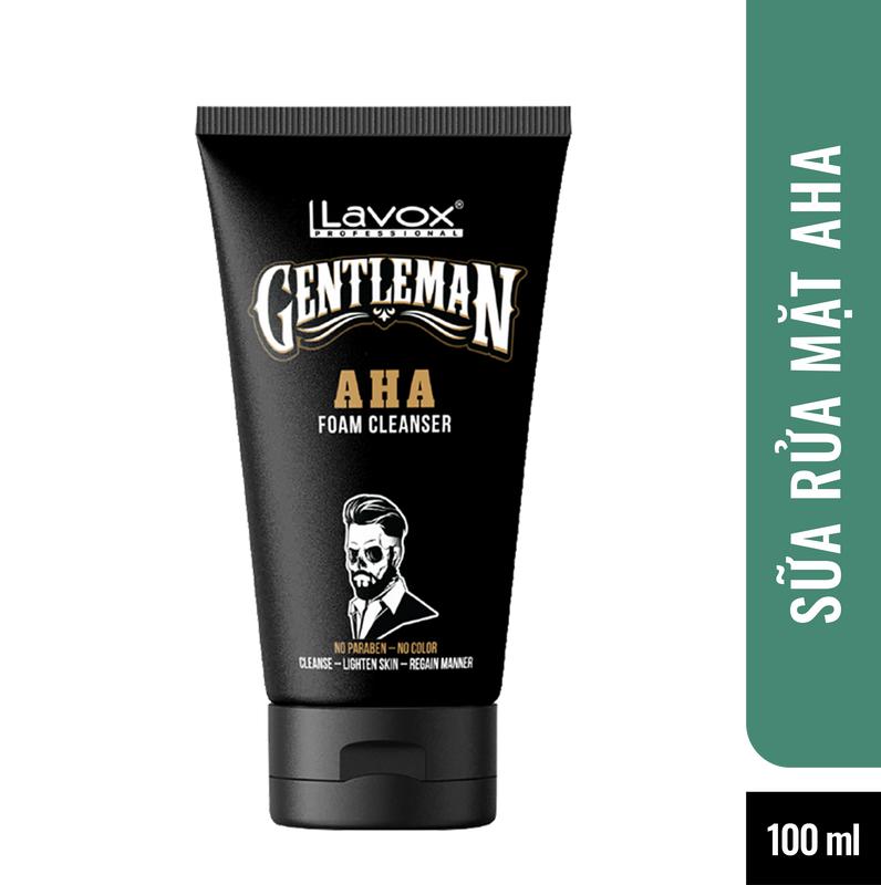 Sữa rửa mặt AHA Lavox Gentleman cho nam, kháng khuẩn và kiểm soát mụn, làm sạch sâu lỗ chân lông và kiềm dầu hiệu quả 6