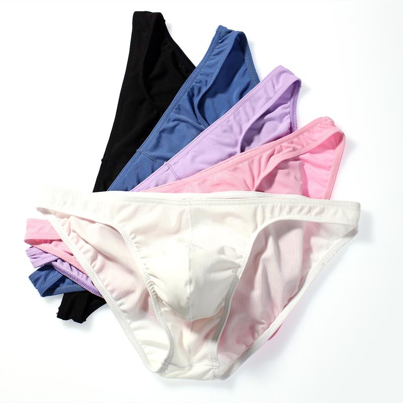 Product Introduction of Sexy Mens Ice Silk Briefs Underwear Breathable Male Panties Innerwear U Pouch Soft Comfortable Menswear 3