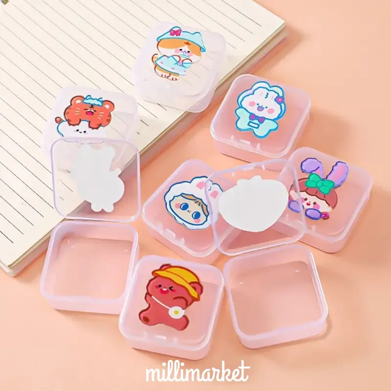KOTAK MINI KECIL TRANSPARAN / Tempat simpan Obat perhiasan anting cincin box memory card / packing permen / mini storage transparant 3