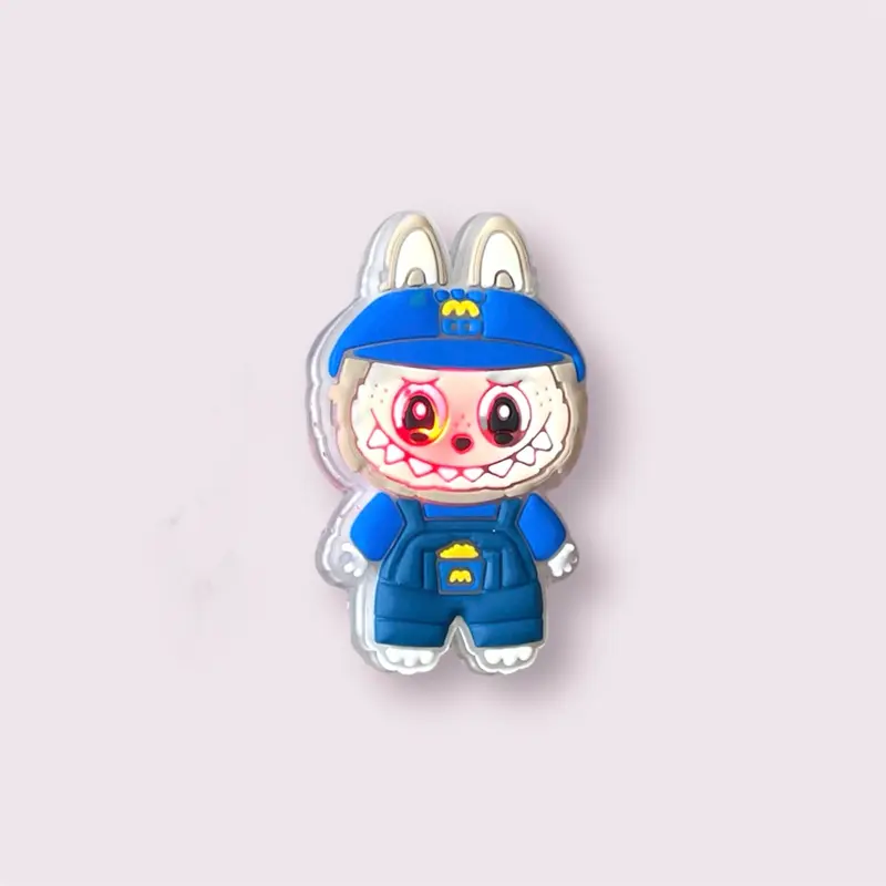 Bộ 10-12 sticker gắn dép sục, bộ charm labubu dèn hottrend xinh xắn 7