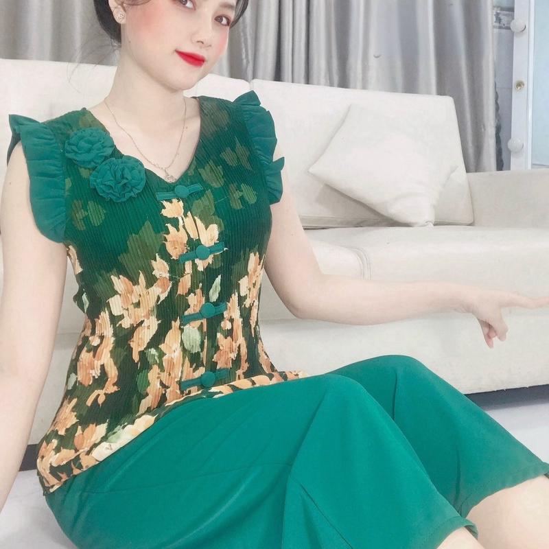 Đồ Bộ 9 Tấc Dập Ly Lụa Mango size 47-67 Ký #A807 Áo Nhung