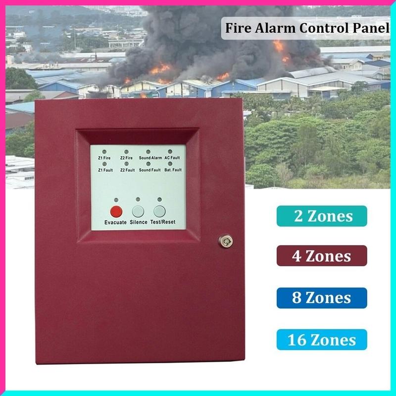 COD 2 Zones Fire Ala Control Panel with AC power input Fire Ala ...