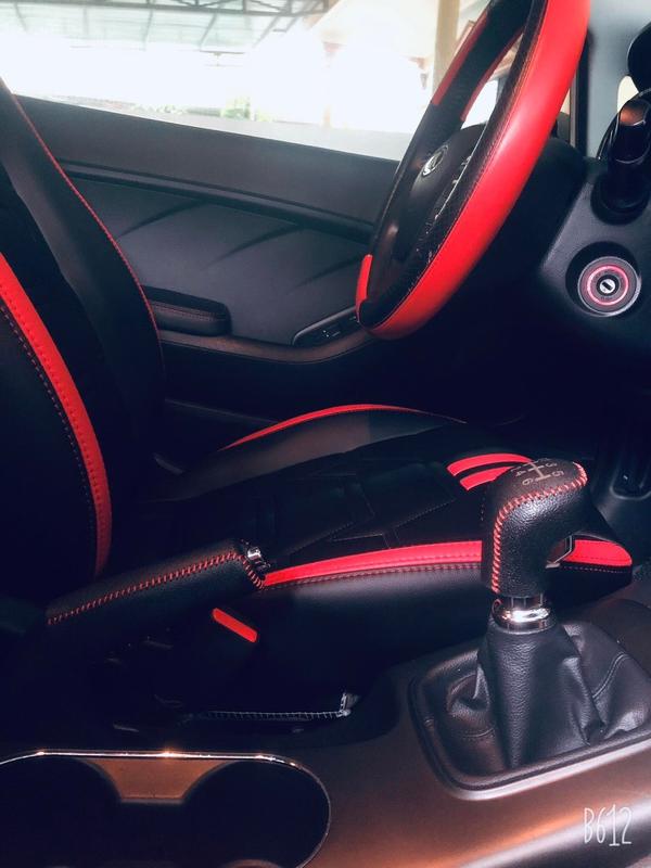 Bọc Cần Số, Tay Phanh Xe Hyundai ACCENT, ELANTRA Số Sàn, Bản Thiếu (2016-2023). Da Bò Nự Nhiên Nội Thất