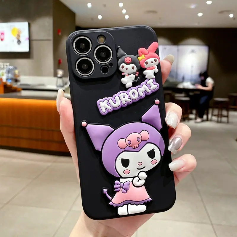 Ốp Điện Thoại Hoạt Hình Kuromi, Mềm Và Dễ Thương, Tương Thích Với iPhone 15, 14, 13, 12 Mini, 11 Pro Max, 6, 6S, 7, 8 Plus, X, XS Max, XR Phụ Kiện 2