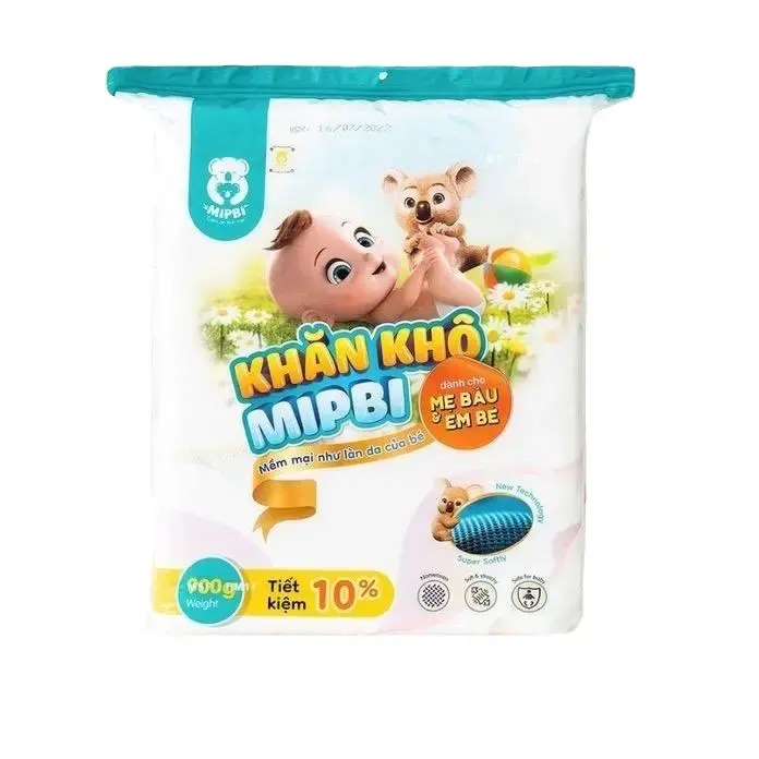 Khăn khô đa năng Mipbi gói 900g & 600g Cho Bé Khăn Tắm khăn  sữa
