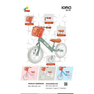 Sepeda Keseimbangan Anak Balance Bike PMB Iora BK-04 Keranjang + Balance Bike BK-06