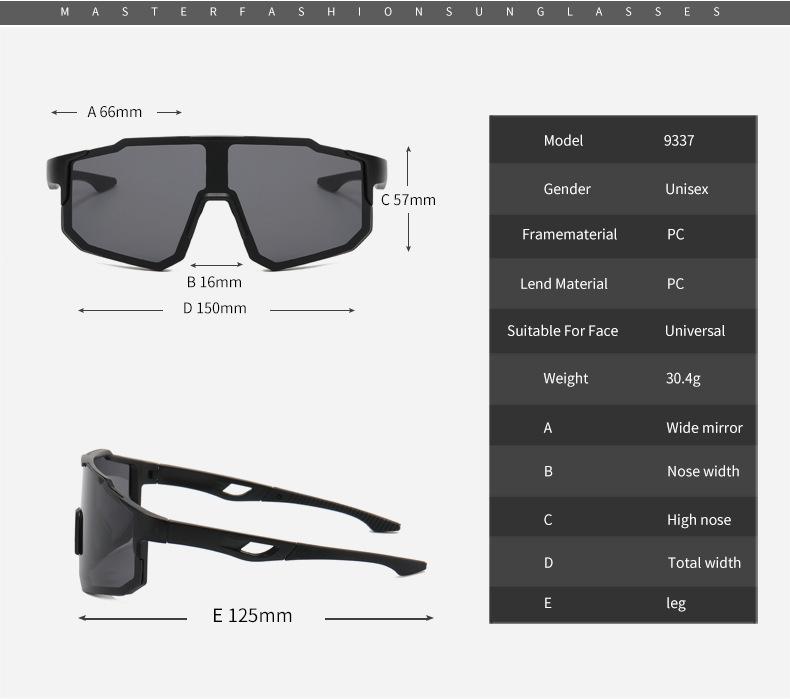 Product Introduction of UV400 Cycling Sunglasses Sports Windproof Large Goggles Outdoor UV Protection Summer Shades Bike Eyeglasses 5