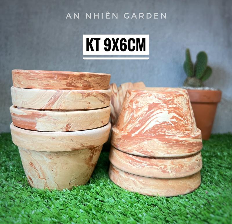 Chậu Đất Nung G Kích thước 9x6cm 3 màu - decor, Trồng Sen Đá - Xương Rồng- LỖI 1 ĐỔI 1