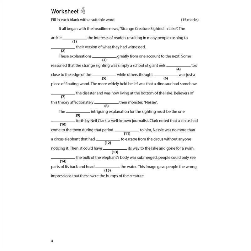 Product Introduction of High Quality 100 English Worksheets Primary 5  Comprehension Cloze | Latest MOE Syllabus Assessment Books 9