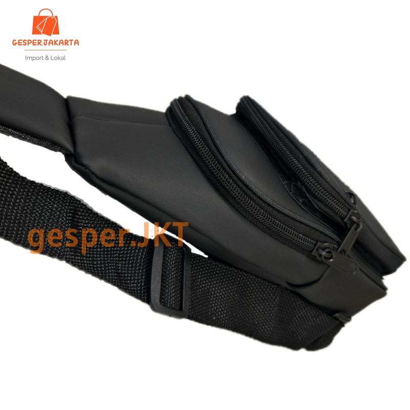 Waistbag Tas Selempang Hitam Polos Pria dan Wanita Waterproof/Antiair Pinggang Slingbag waistbag casual wesbek kecil merah maron 5