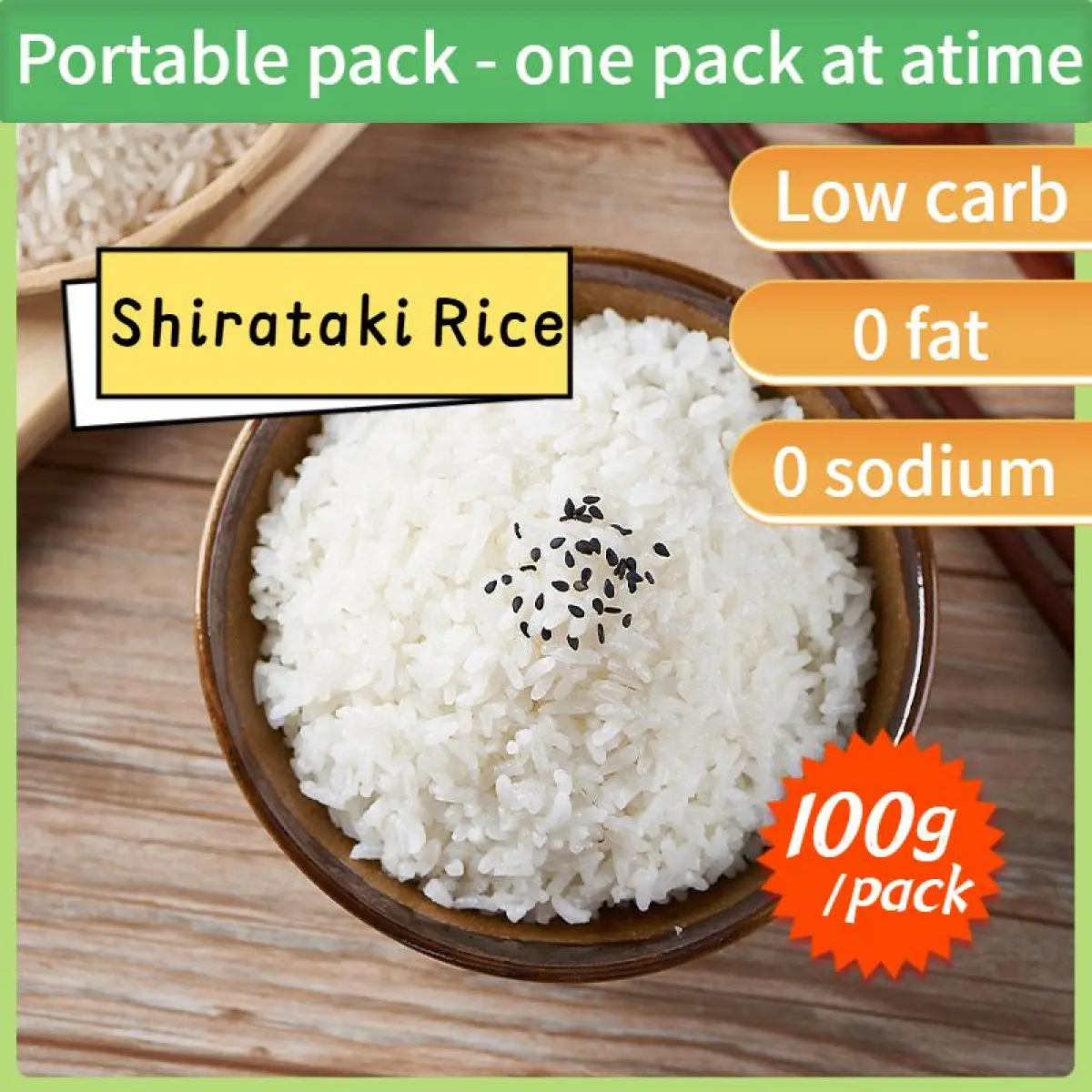 100g Rice Sample Dry / Dried Shirataki Rice 100g 1kg Konjac Keto rice (Low Carb/ Rice ...