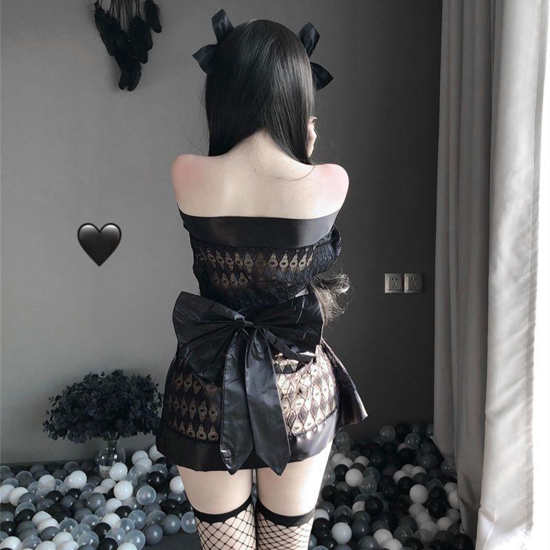 Cosplay Hầu Gái Zhan Ji, Tóc Đuôi Ngựa Đôi, Áo Cardigan Nhật Bản Tối Màu, Áo Choàng Tắm Kimono, Áo Choàng Tắm, Váy Ngủ, Gợi Cảm 8