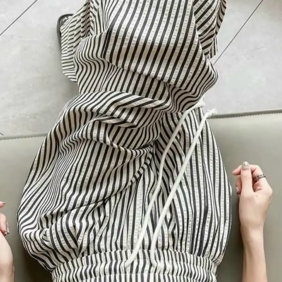 Quần Suông Ống Rộng Kẻ Sọc Siêu Hot 3 Màu Chất Liệu Đũi Thô